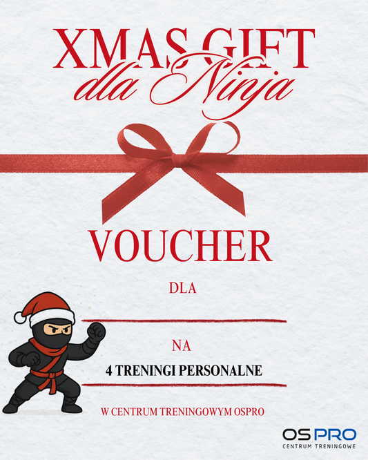Świąteczny Voucher Treningowy 4 treningi personalne wraz z 4 wejściami na obiekt
